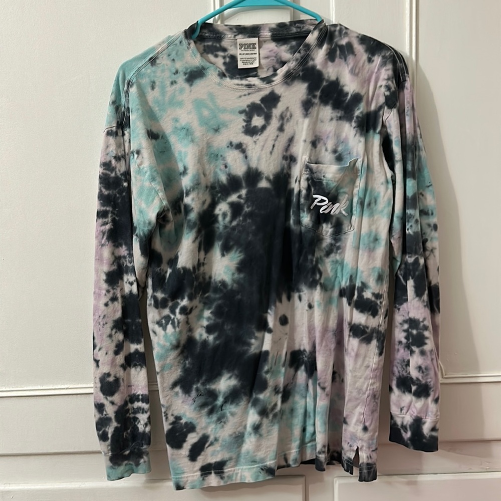 Vspink Long Sleeve Tye Dye Tee